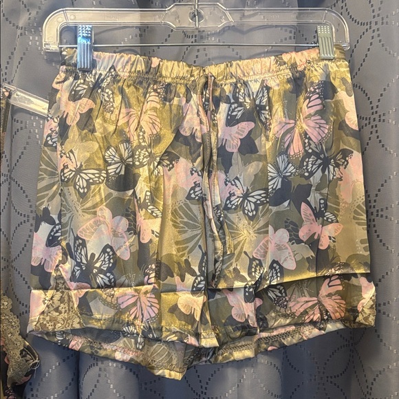 Joan Vass Butterfly Print Skirt Set - Pink and Green - Picture 2 of 5